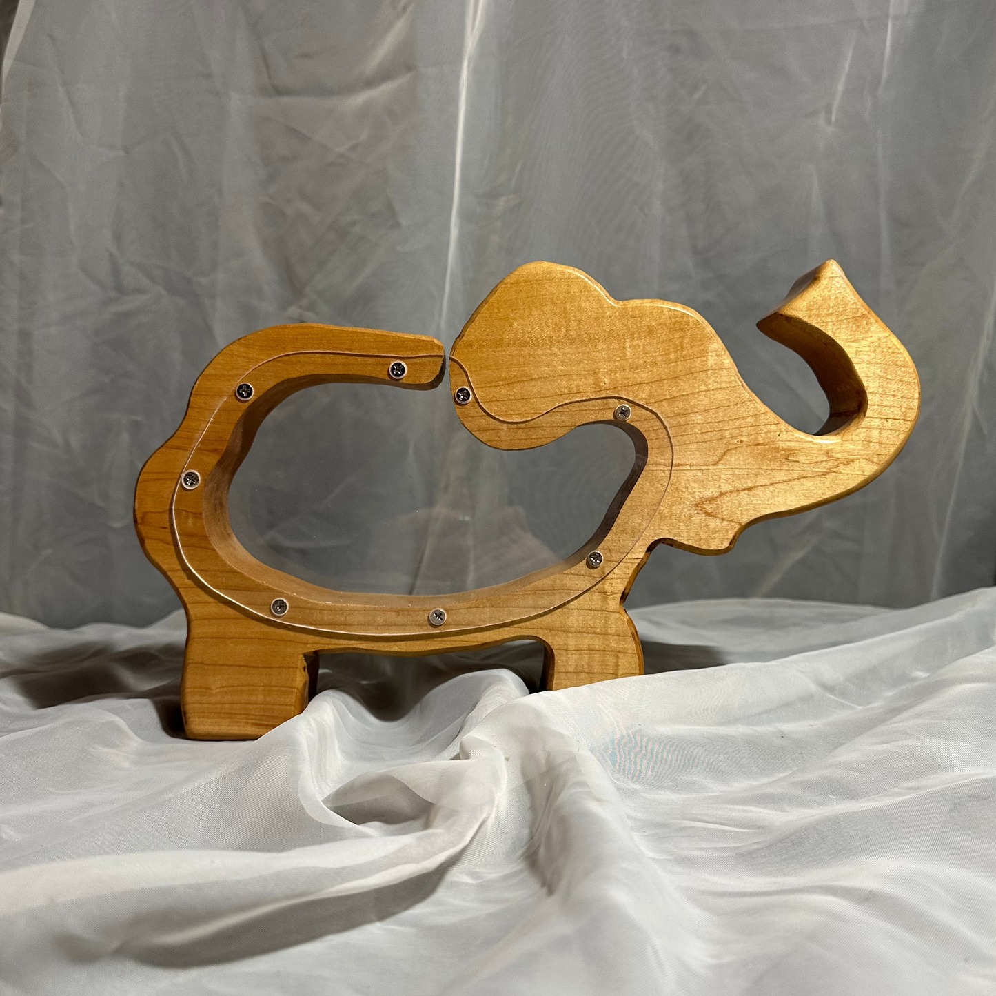 Wooden Elephant Bank