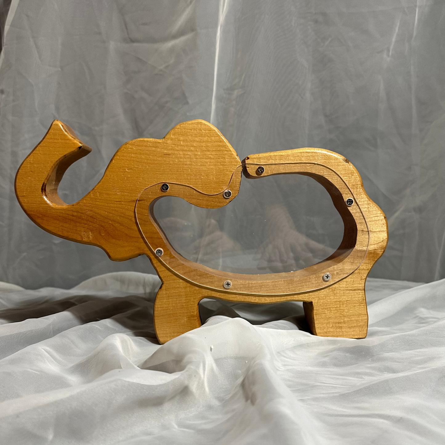 Wooden Elephant Bank