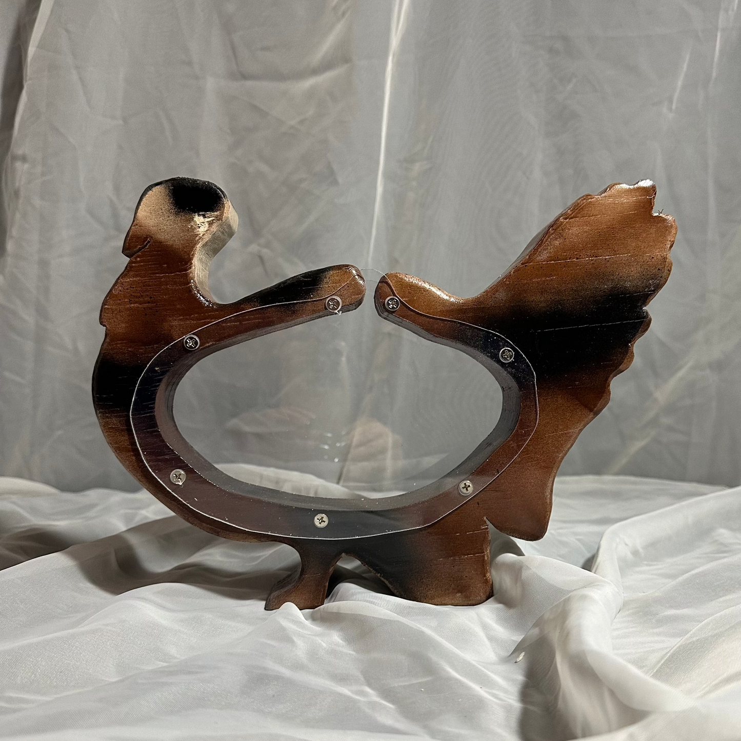 Wooden Brown & White Turkey Bank