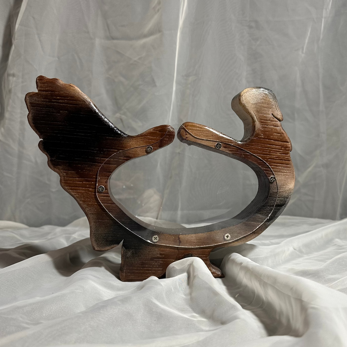 Wooden Brown & White Turkey Bank