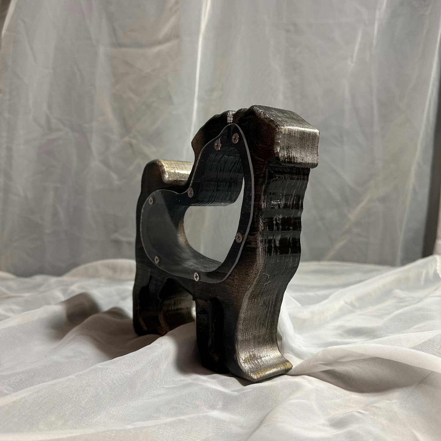 Wooden Black Dog Bank