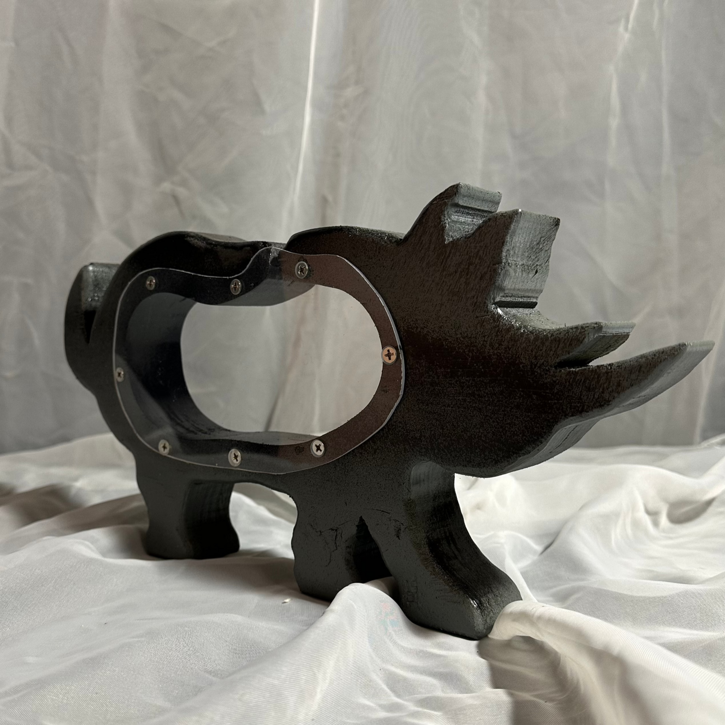 Wooden Rhinoceros Bank