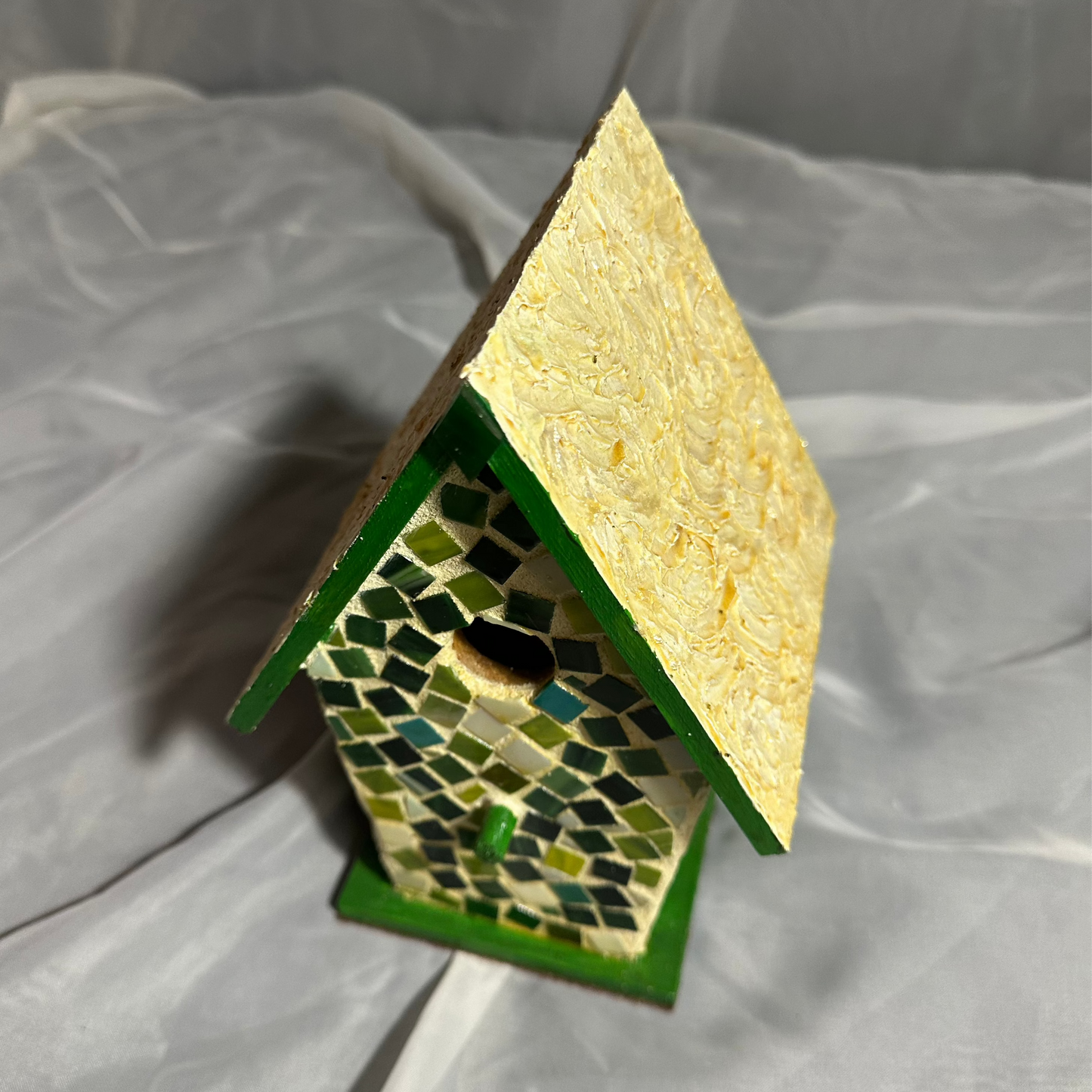 Green Mosaic Birdhouse
