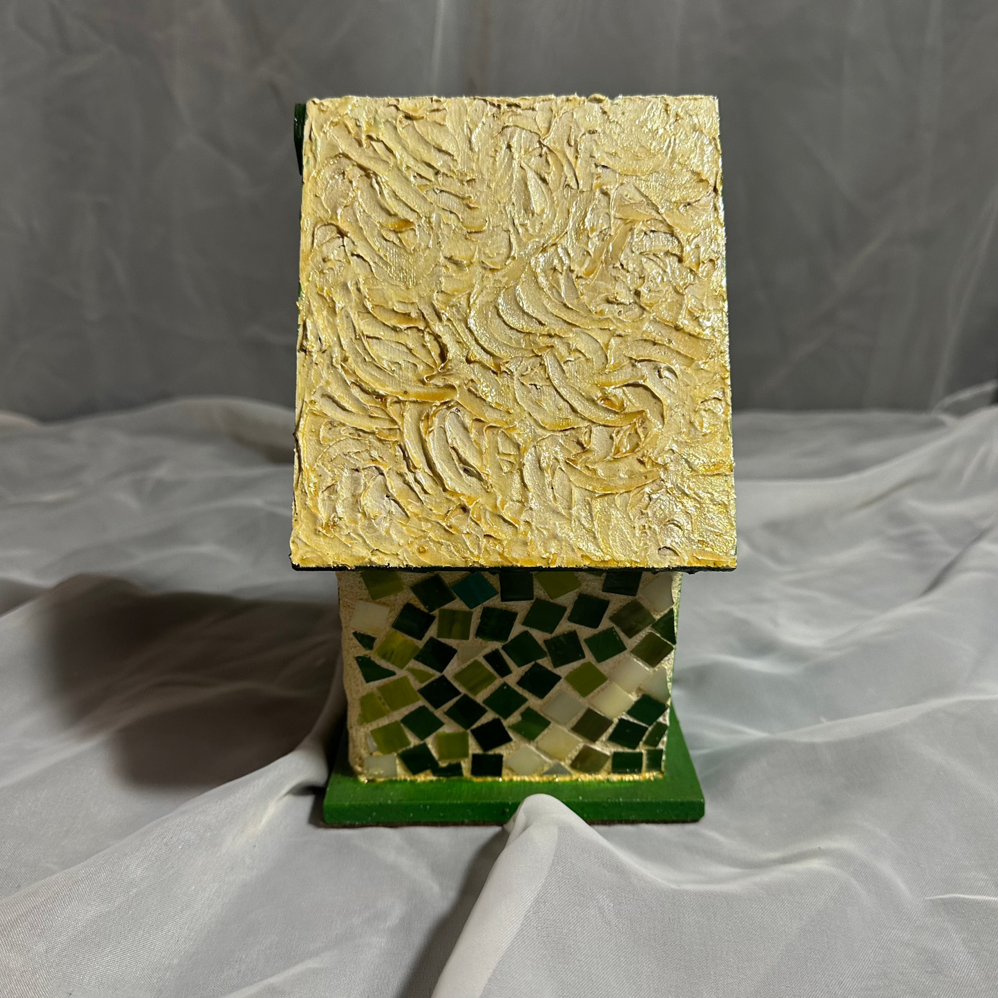 Green Mosaic Birdhouse
