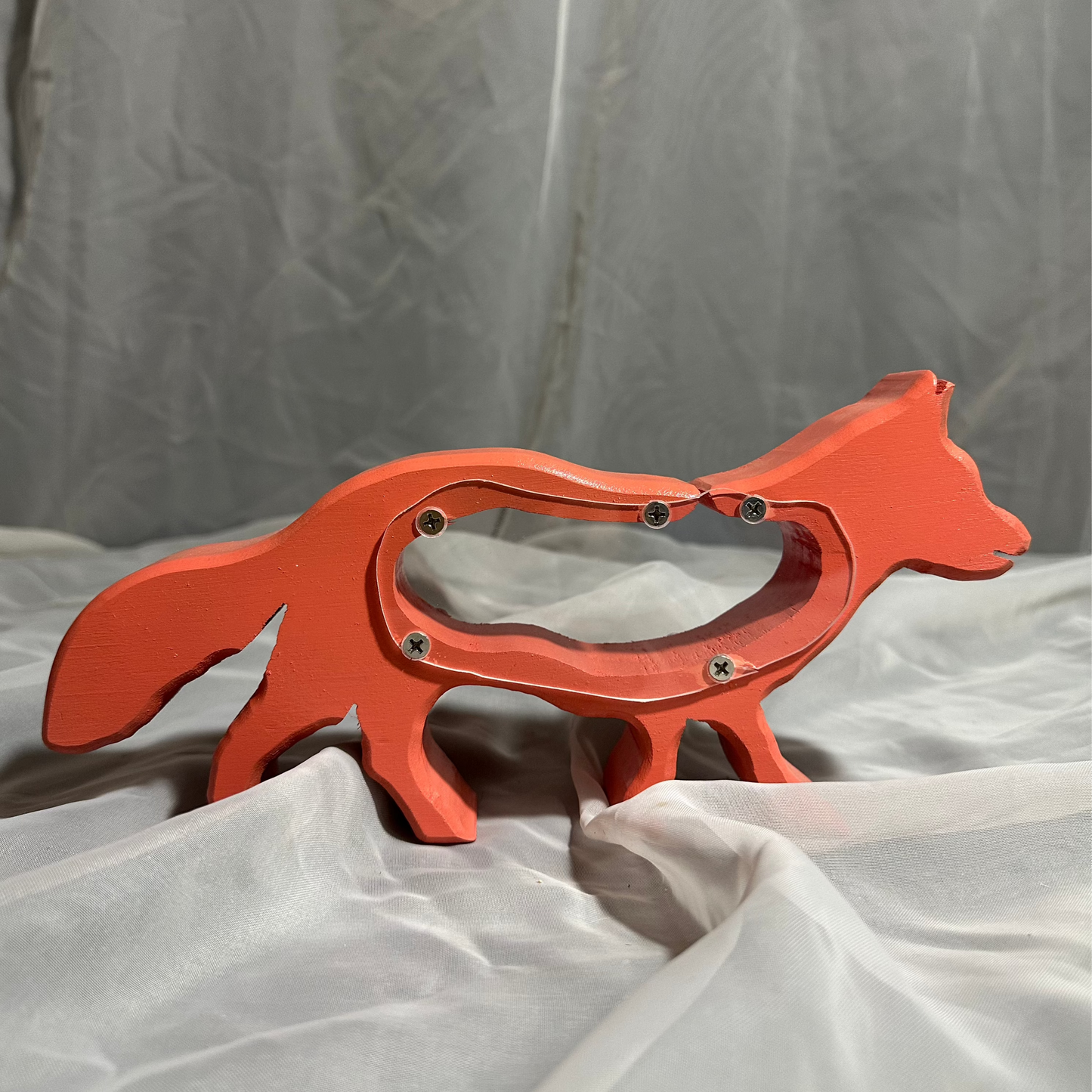 Wooden Pink Fox Bank