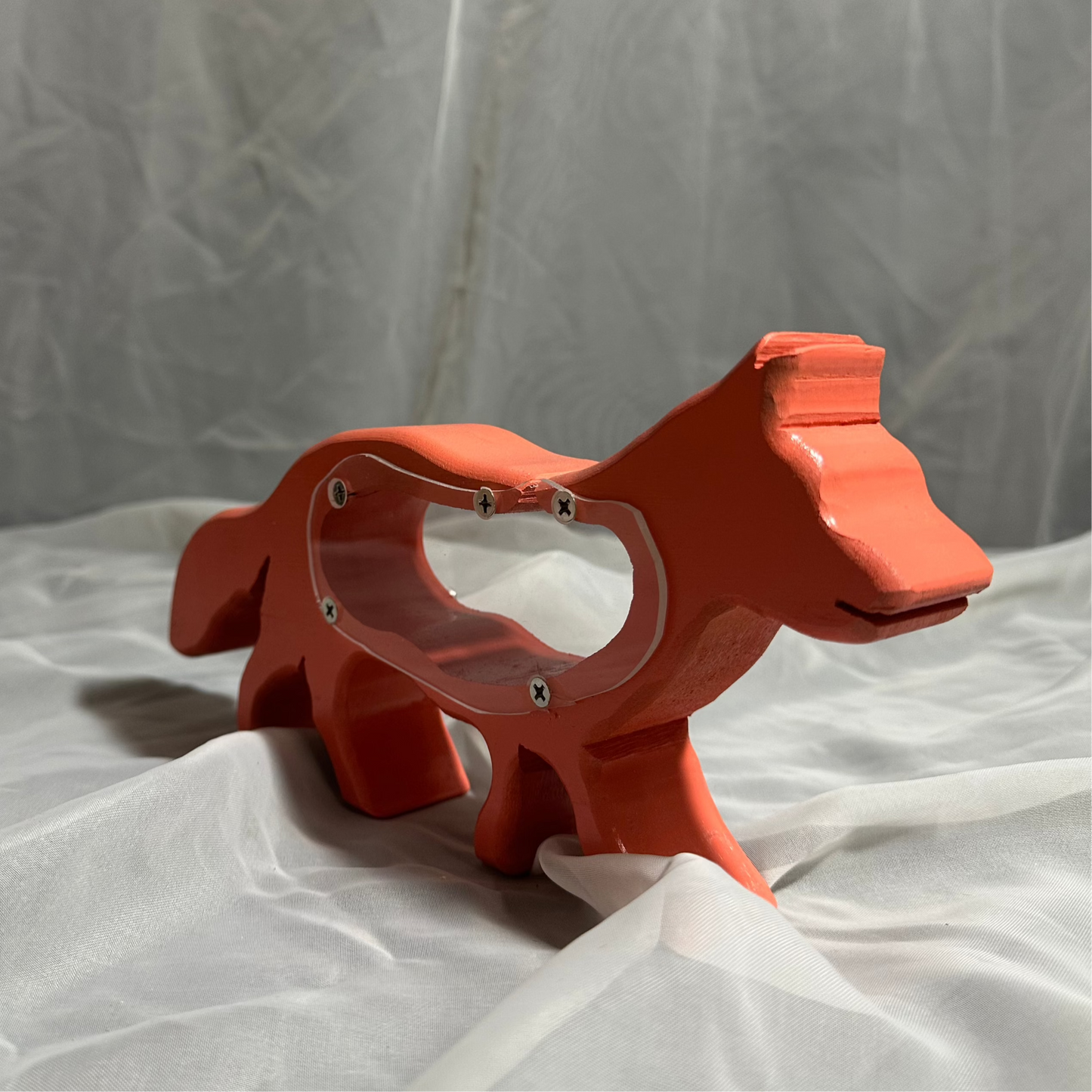 Wooden Pink Fox Bank