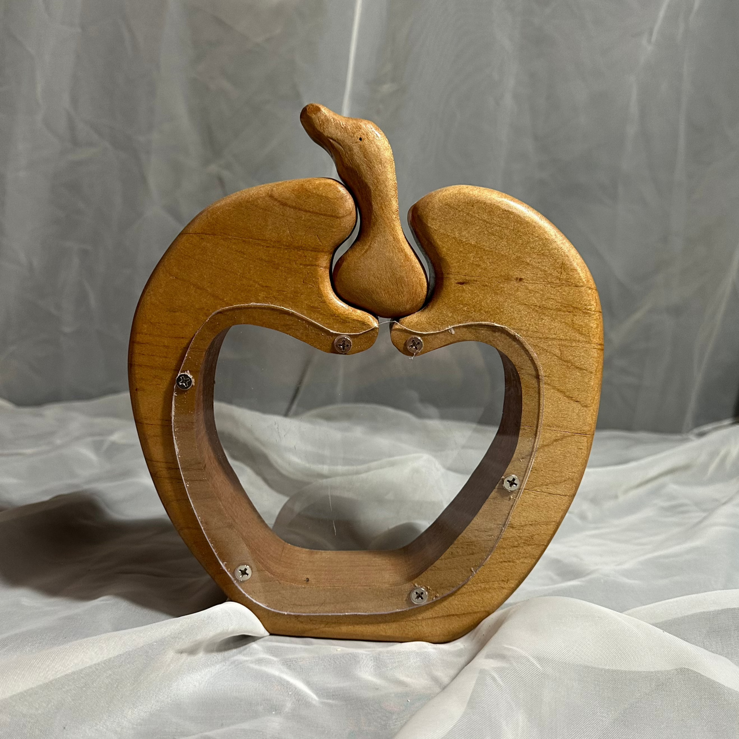 Wooden Large Apple Bank