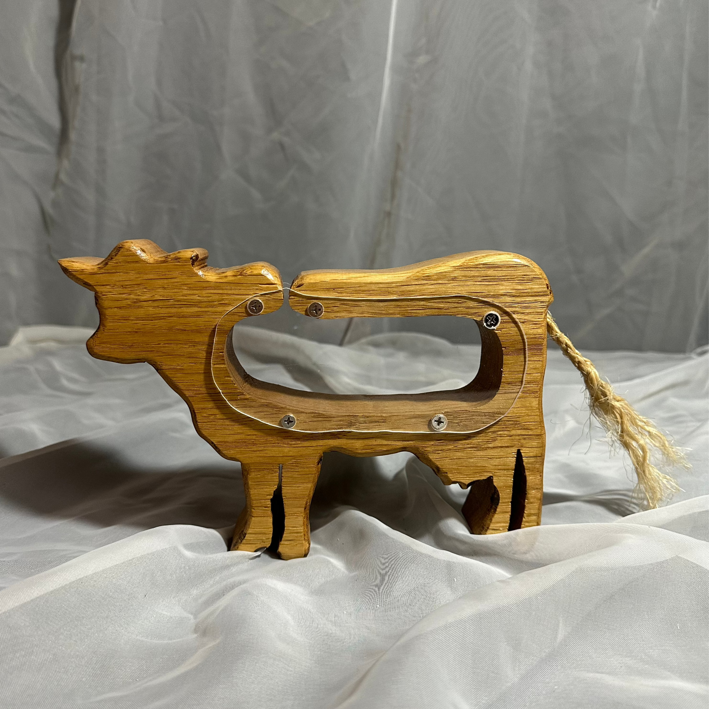 Wooden Cow Bank