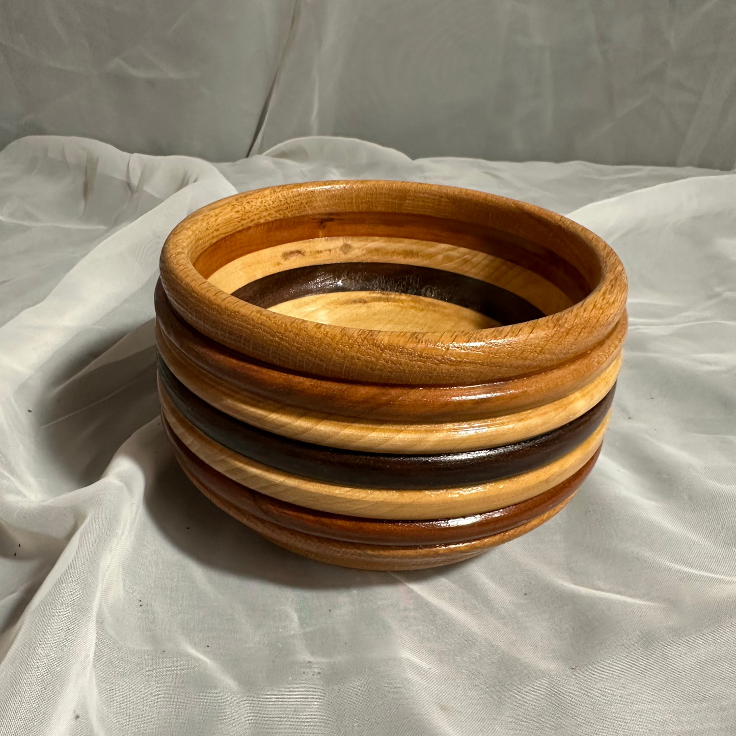 Three-tone Wooden Bowl